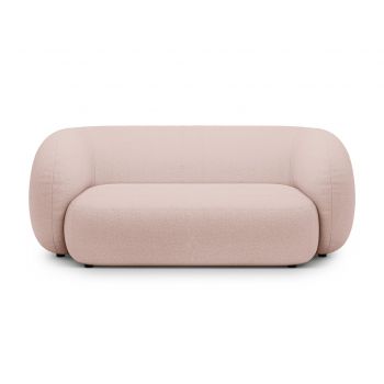 Canapea modulara 2 locuri, Kate, Micadoni, 183x99x76 cm, tesatura boucle, roz pudra