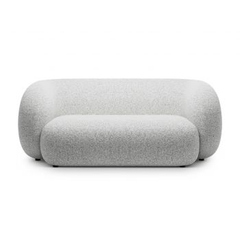 Canapea modulara 2 locuri, Kate, Micadoni, 183x99x76 cm, tesatura structurata, gri deschis melanj