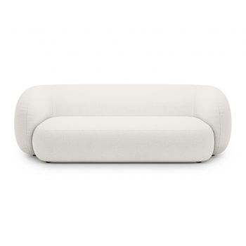 Canapea modulara 3 locuri, Kate, Micadoni, 213x99x76 cm, tesatura boucle, alb