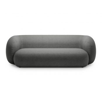 Canapea modulara 3 locuri, Kate, Micadoni, 213x99x76 cm, tesatura boucle, gri inchis