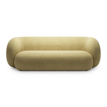 Canapea modulara 3 locuri, Kate, Micadoni, 213x99x76 cm, tesatura structurata, galben melanj