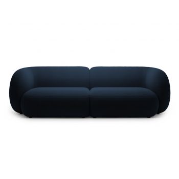 Canapea modulara 4 locuri, Kate, Micadoni, 243x99x76 cm, catifea, albastru regal