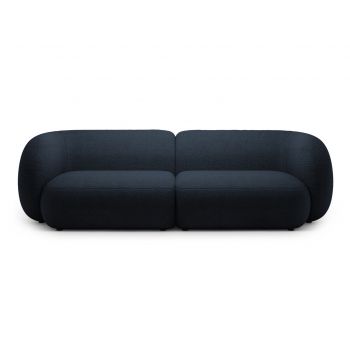 Canapea modulara 4 locuri, Kate, Micadoni, 243x99x76 cm, tesatura boucle, albastru inchis