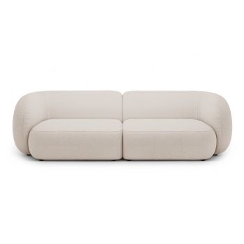Canapea modulara 4 locuri, Kate, Micadoni, 243x99x76 cm, tesatura boucle, bej