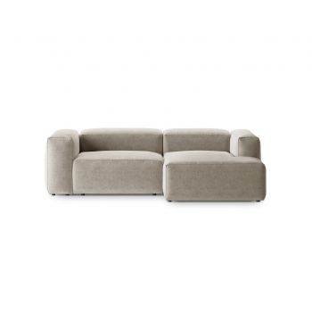 Coltar dreapta 2 locuri, Bergamo, Cosmopolitan Design, 244x152x70 cm, tesatura structurata, bej
