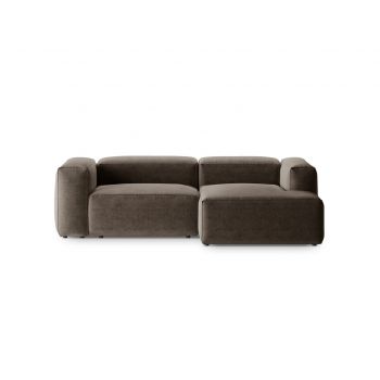 Coltar dreapta 2 locuri, Bergamo, Cosmopolitan Design, 244x152x70 cm, tesatura structurata, cappuccino