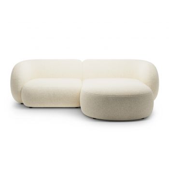 Coltar dreapta 2 locuri, Kate, Micadoni, 255x176x76 cm, tesatura structurata, bej deschis