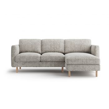 Coltar dreapta 3 locuri, Eden, Micadoni, 223x150x90 cm, tesatura structurata, bej melange