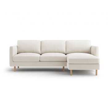 Coltar dreapta 3 locuri, Eden, Micadoni, 250x150x90 cm, catifea, bej
