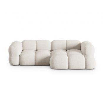 Coltar dreapta 3 locuri, Loretto, Cosmopolitan Design, 250x147x68 cm, tesatura structurata, bej