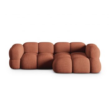 Coltar dreapta 3 locuri, Loretto, Cosmopolitan Design, 250x147x68 cm, tesatura structurata, corai