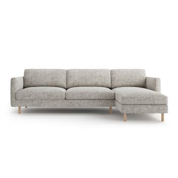 Coltar dreapta 4 locuri, Eden, Micadoni, 286x150x90 cm, tesatura structurata, bej melange