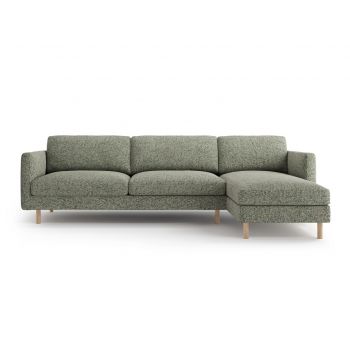 Coltar dreapta 4 locuri, Eden, Micadoni, 286x150x90 cm, tesatura structurata, verde muschi melanj