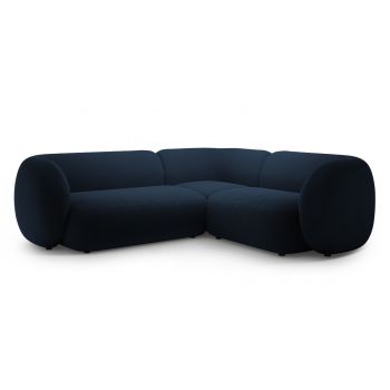 Coltar dreapta 4 locuri, Kate, Micadoni, 252x220x76 cm, catifea, albastru regal