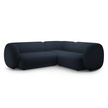 Coltar dreapta 4 locuri, Kate, Micadoni, 252x220x76 cm, tesatura boucle, albastru inchis