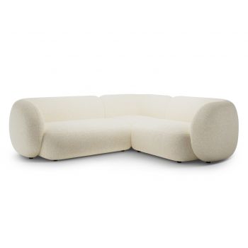 Coltar dreapta 4 locuri, Kate, Micadoni, 252x220x76 cm, tesatura structurata, bej deschis