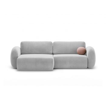 Coltar extensibil reversibil 4 locuri, Tonale, Cosmopolitan Design, 262x149x88 cm, catifea, gri