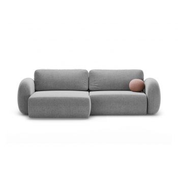 Coltar extensibil reversibil 4 locuri, Tonale, Cosmopolitan Design, 262x149x88 cm, tesatura chenille, gri deschis