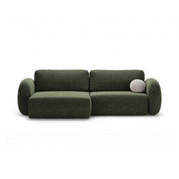 Coltar extensibil reversibil 4 locuri, Tonale, Cosmopolitan Design, 262x149x88 cm, tesatura chenille, verde
