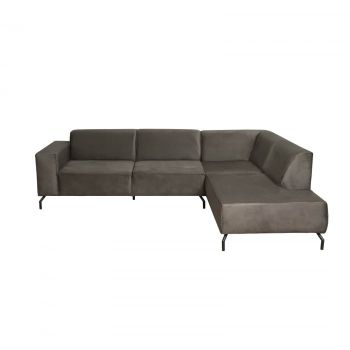 Coltar fix RICARDO M, cu arcuri, colt dreapta, maro, 275x210x78 cm