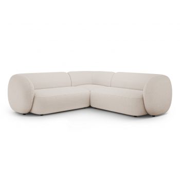 Coltar simetric 5 locuri, Kate, Micadoni, 252x252x76 cm, tesatura boucle, bej