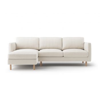 Coltar stanga 3 locuri, Eden, Micadoni, 250x150x90 cm, catifea, bej