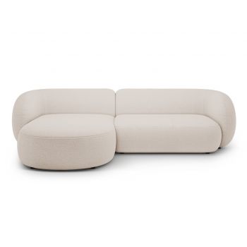 Coltar stanga 3 locuri, Kate, Micadoni, 285x176x76 cm, tesatura boucle, bej
