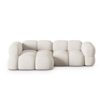 Coltar stanga 3 locuri, Loretto, Cosmopolitan Design, 250x147x68 cm, tesatura structurata, bej