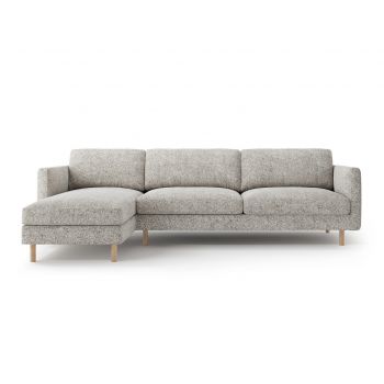 Coltar stanga 4 locuri, Eden, Micadoni, 286x150x90 cm, tesatura structurata, bej melange