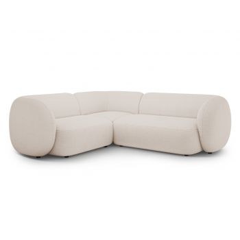 Coltar stanga 4 locuri, Kate, Micadoni, 252x220x76 cm, tesatura boucle, bej