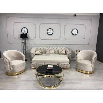 SET ALITA CREM CANAPEA EXTENSIBILA+2 FOTOLII PERSONALIZABIL PE CULORI