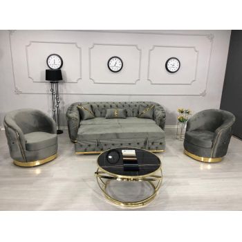 SET ALITA GRI CANAPEA EXTENSIBILA+2 FOTOLII PERSONALIZABIL PE CULORI