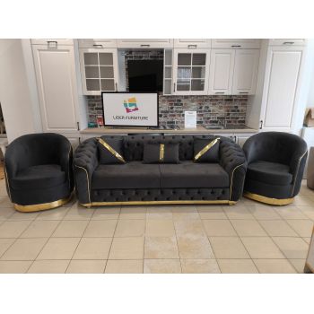 SET ALITA GRI CANAPEA EXTENSIBILA+2 FOTOLII