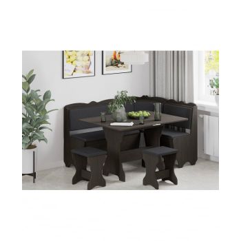 Set coltar Rodos + Masa extensibila si 2 tabureti, Wenge Balaton