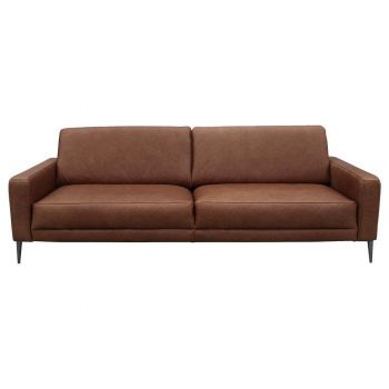 CANAPEA 3,5 LOCURI piele maro închis
