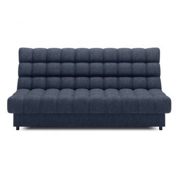 Canapea albastră extensibilă/cu spațiu de depozitare cu tapițerie din chenille 197 cm Clareta – ELTAP