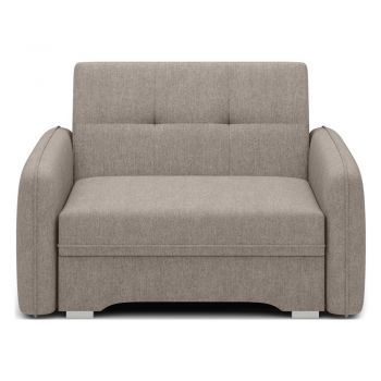 Canapea bej extensibilă/cu spațiu de depozitare cu tapițerie din chenille 102 cm Laine – ELTAP
