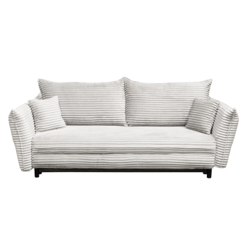 Canapea CAMILLE T extensibila, 3 locuri, cu arcuri si lada depozitare, bej, 238x115x95 cm