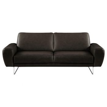 CANAPEA CU 2 LOCURI piele negru CANAPEA CU 2 LOCURI piele negru