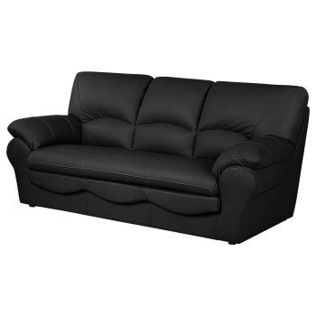 CANAPEA CU 3 LOCURI piele negru CANAPEA CU 3 LOCURI piele negru