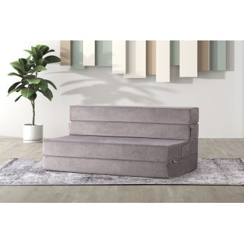 Canapea extensibila 2 locuri, Salida, 363SLD1130, Textil, Gri deschis