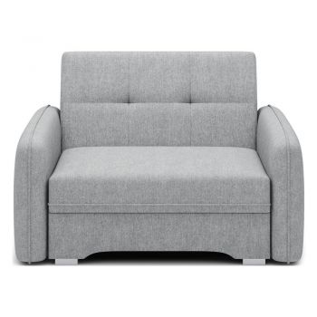 Canapea gri deschis extensibilă/cu spațiu de depozitare cu tapițerie din chenille 102 cm Laine – ELTAP