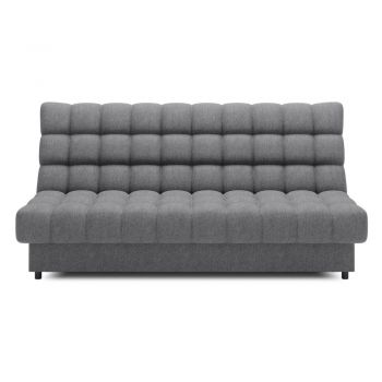 Canapea gri extensibilă/cu spațiu de depozitare cu tapițerie din chenille 197 cm Clareta – ELTAP