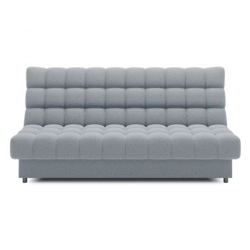 Canapea gri extensibilă/cu spațiu de depozitare cu tapițerie din țesătură bouclé 197 cm Clareta – ELTAP
