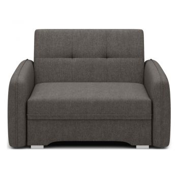 Canapea gri închis extensibilă/cu spațiu de depozitare cu tapițerie din chenille 102 cm Laine – ELTAP