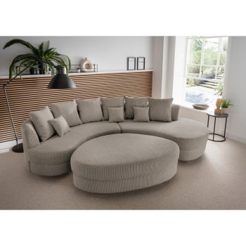 CANAPEA MODULARĂ textil gri-maro CANAPEA MODULARĂ textil gri-maro