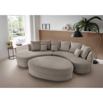 CANAPEA MODULARĂ textil gri-maro CANAPEA MODULARĂ textil gri-maro