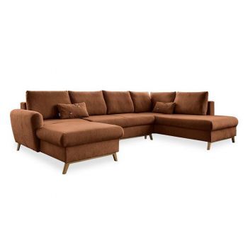 CANAPEA MODULARĂ textil teracotă CANAPEA MODULARĂ textil teracotă