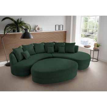 CANAPEA MODULARĂ textil verde închis CANAPEA MODULARĂ textil verde închis