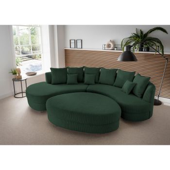 CANAPEA MODULARĂ textil verde închis CANAPEA MODULARĂ textil verde închis